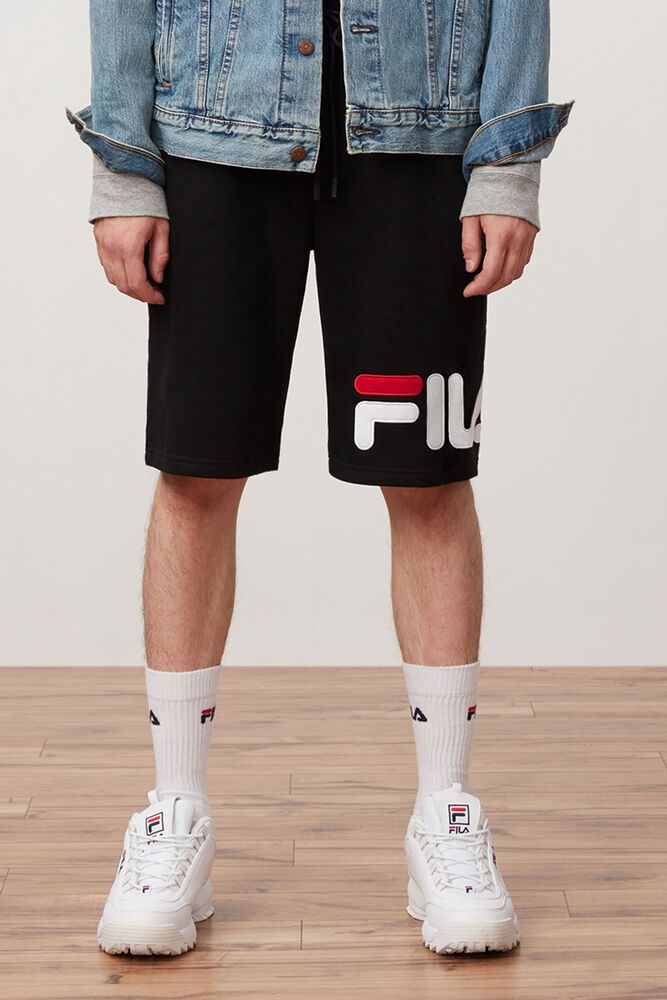 Fila Shorts Mens Black - Jax - Philippines 9726084-OC